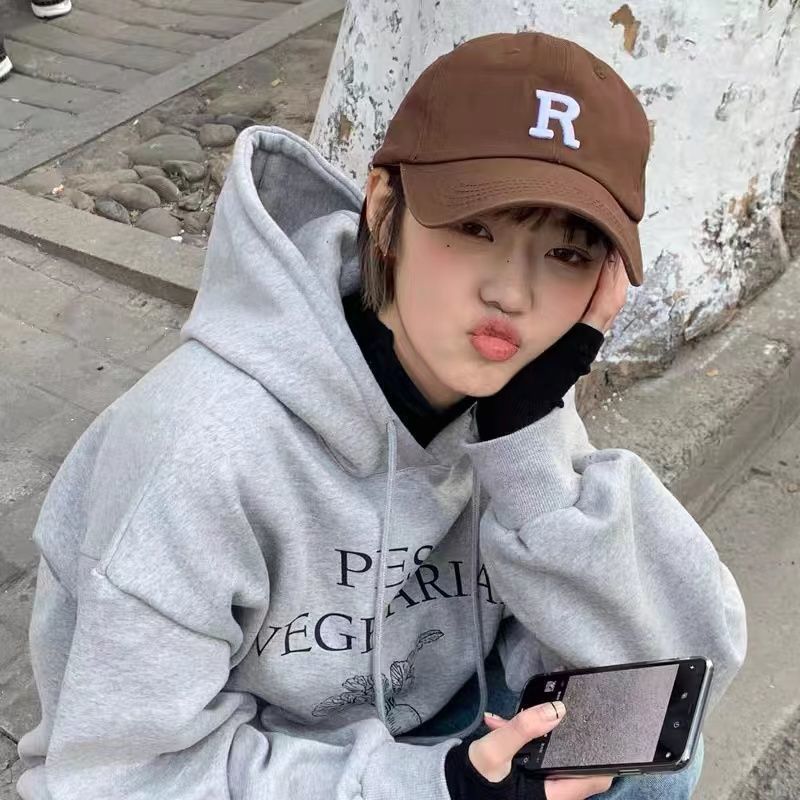 New hat Female summer sunscreen hat Letter embroidered cap Korean version Versatile casual small face Baseball cap Male_voghion.com