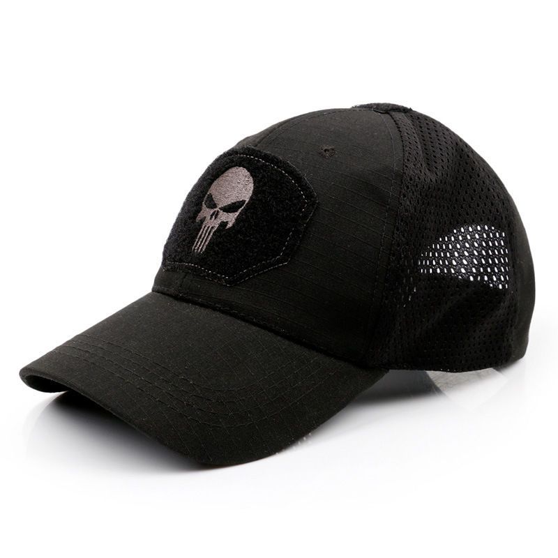 Hat Men's Velcro Camouflage Baseball cap Tactical hat Sun hat Outdoor fishing Sunscreen breathable hat Punisher hat_voghion.com