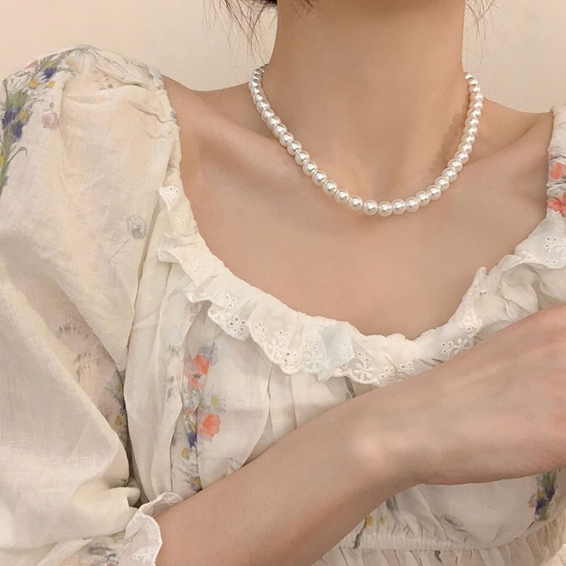 多层珍珠项链叠戴女夏锁骨轻奢小众高级感颈链锁骨链2023年新款潮