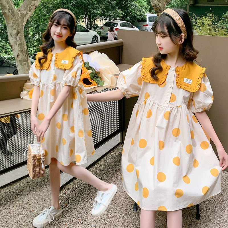 女童裙子夏裝2023新款洋氣公主裙童裝薄款女孩大童兒童連衣裙夏裝