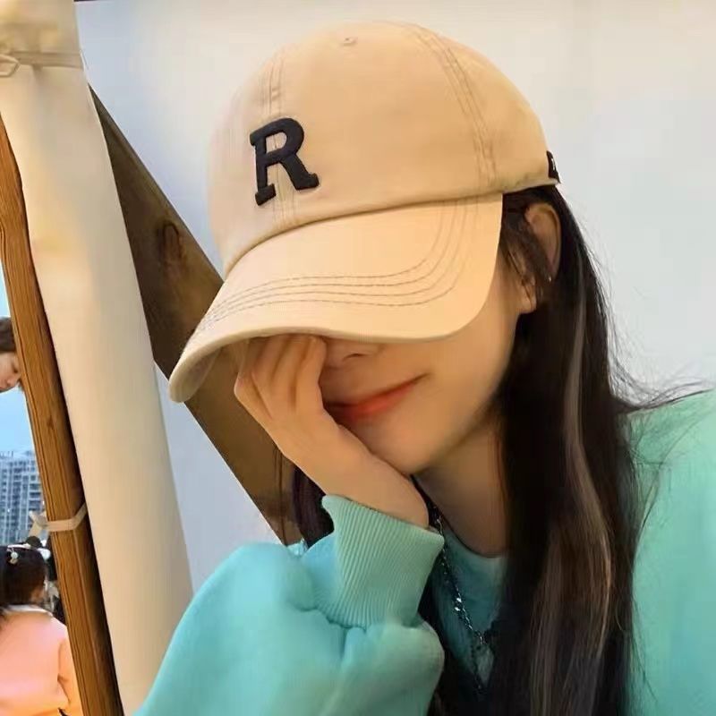 New hat Female summer sunscreen hat Letter embroidered cap Korean version Versatile casual small face Baseball cap Male_voghion.com