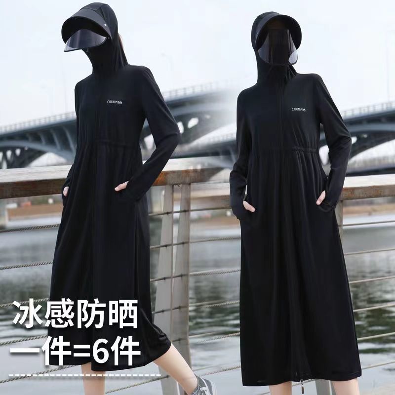 Sunscreen clothing women's summer 2022 new style can be worn outside thin electric car long body sunscreen clothing anti-ultraviolet blouse