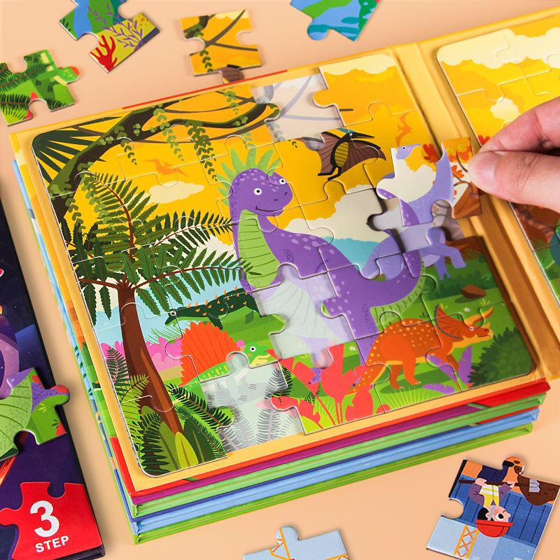 儿童进阶益智磁性拼图幼儿磁力早教宝宝幼儿园2346岁男孩女孩玩具