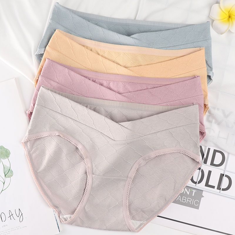 Maternity underwear for women, pure cotton, special for mid-late pregnancy, large size, low waist, abdominal support, postpartum, postpartum, thin panties