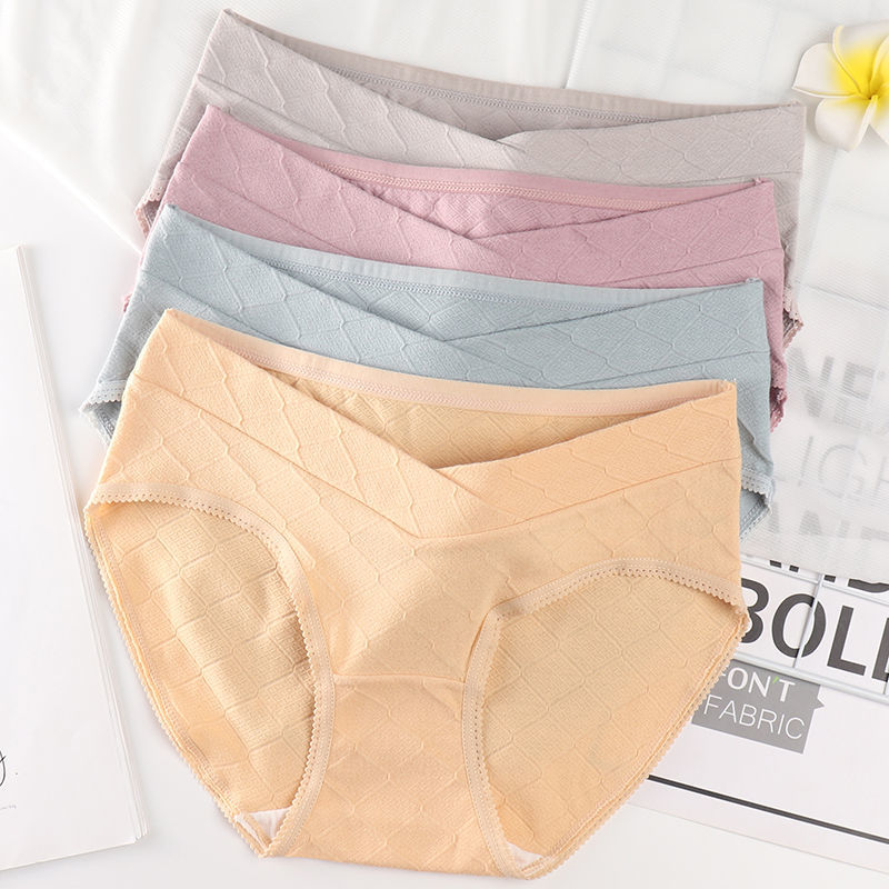 Maternity underwear for women, pure cotton, special for mid-late pregnancy, large size, low waist, abdominal support, postpartum, postpartum, thin panties