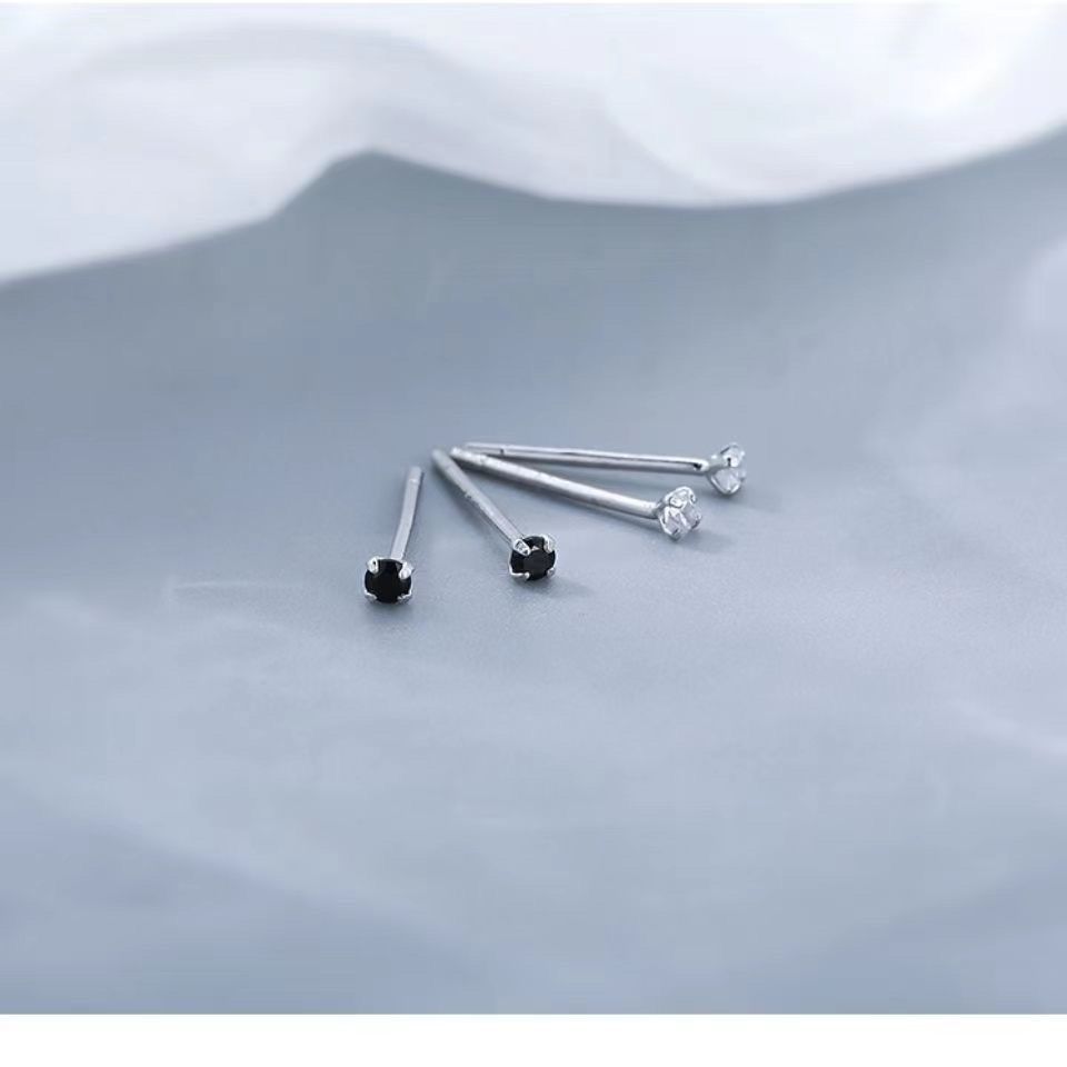 Ear piercing s925 silver needle rhinestone earrings for women, no need to take off when sleeping, exquisite small ear bone nails, hypoallergenic earrings