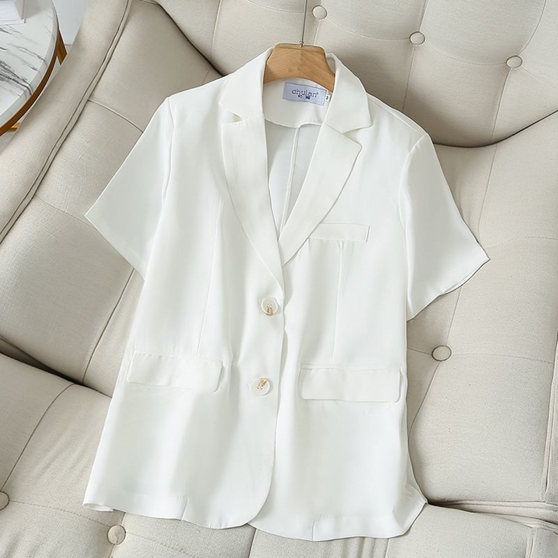 Fat MM extra large size 300 catties thin casual short-sleeved suit jacket women's summer loose professional wear small suit jacket 2
