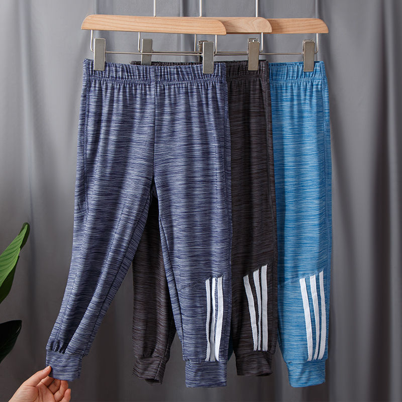 Children's trousers, boys and girls, thin section, teenagers, summer sports pants, casual loose pants, big children's summer clothes, anti-mosquito pants