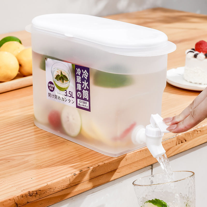 冰箱冷水壶带龙头凉水壶冰格冷水桶夏天家用做水果柠檬茶壶