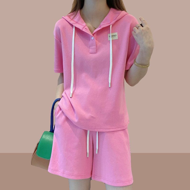 單/套裝女時尚氣質2023夏季新款韓版寬鬆大碼女裝洋氣百搭兩件套