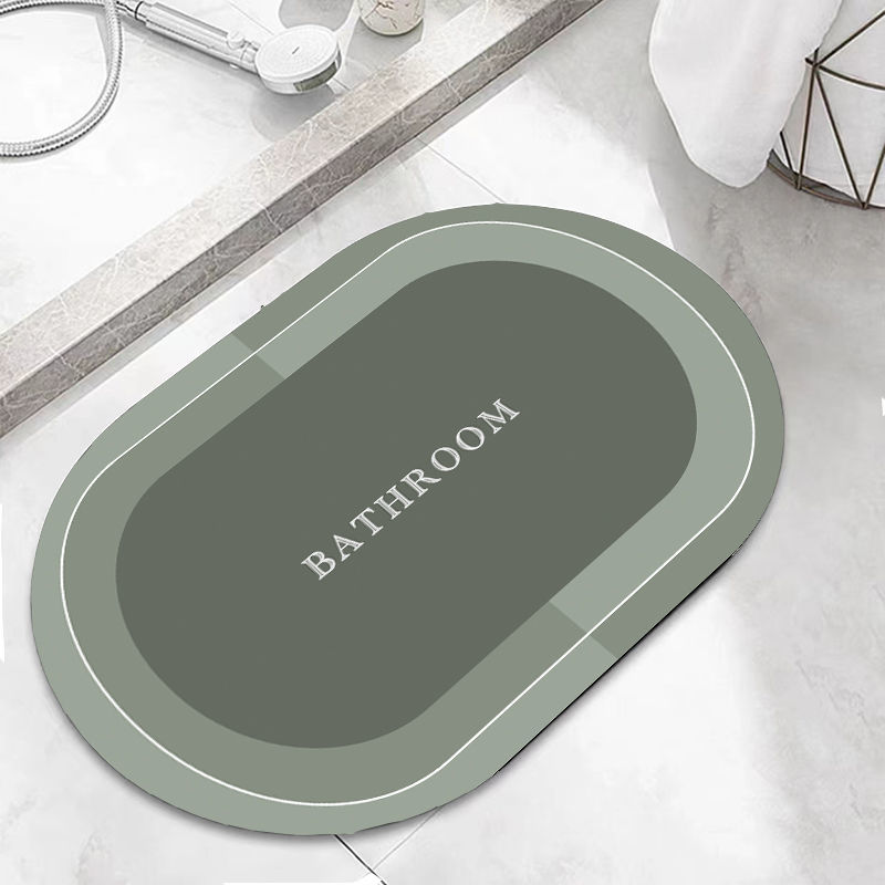 Diatom mud cushion bathroom water absorption anti-skid pad quick drying toilet floor pad household door kitchen toilet mat