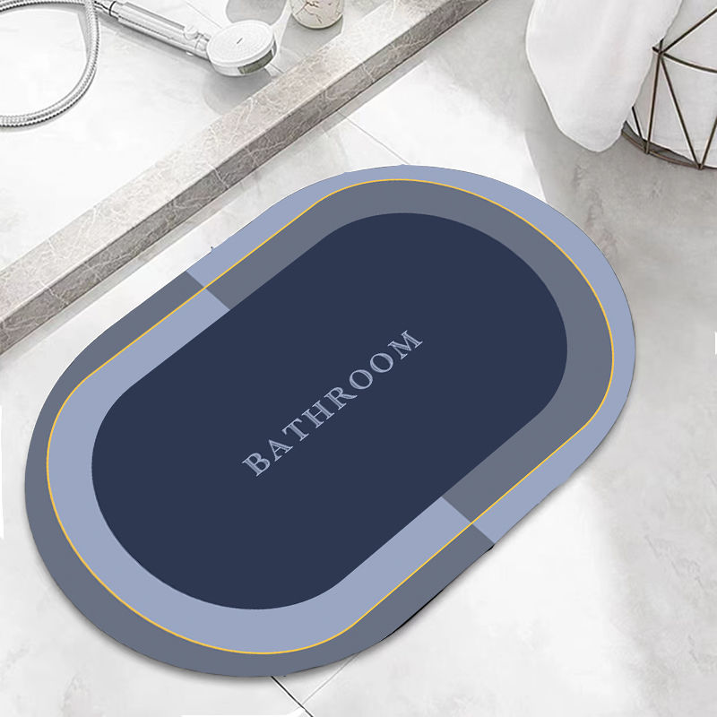 Diatom mud cushion bathroom water absorption anti-skid pad quick drying toilet floor pad household door kitchen toilet mat