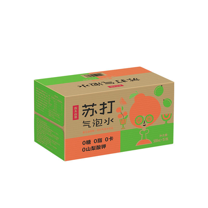 165775-农夫山泉 气泡水 苏打气泡水饮品 500ml*15 整箱装 春见油柑味-详情图