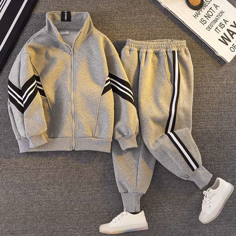 Children's suit boys spring and autumn coat  new middle and big boys Korean version handsome casual sports two-piece suit