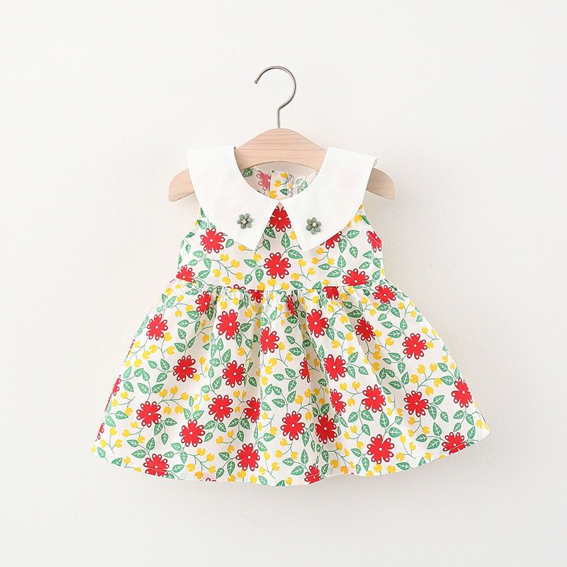 夏季新款女童连衣裙洋气宝宝公主裙儿童装婴儿周岁礼服短袖蓬蓬裙