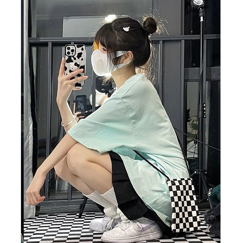 New summer  short-sleeved t-shirt female ins style Japanese cartoon Kulomi print loose half-sleeved top student tide