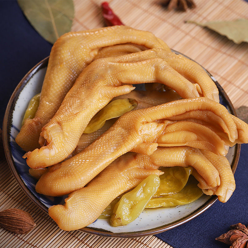 165881-泡椒鸭翅微辣鸭爪辣味小零食香脆鸭掌混搭香辣味凉拌鸭脚零售批发-详情图