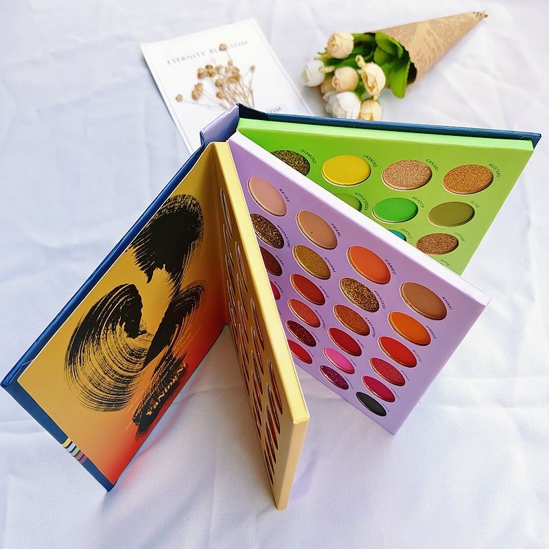 抖音網紅同款72色color書眼影盤亮片閃粉珠光啞光舞台妝眼影COS