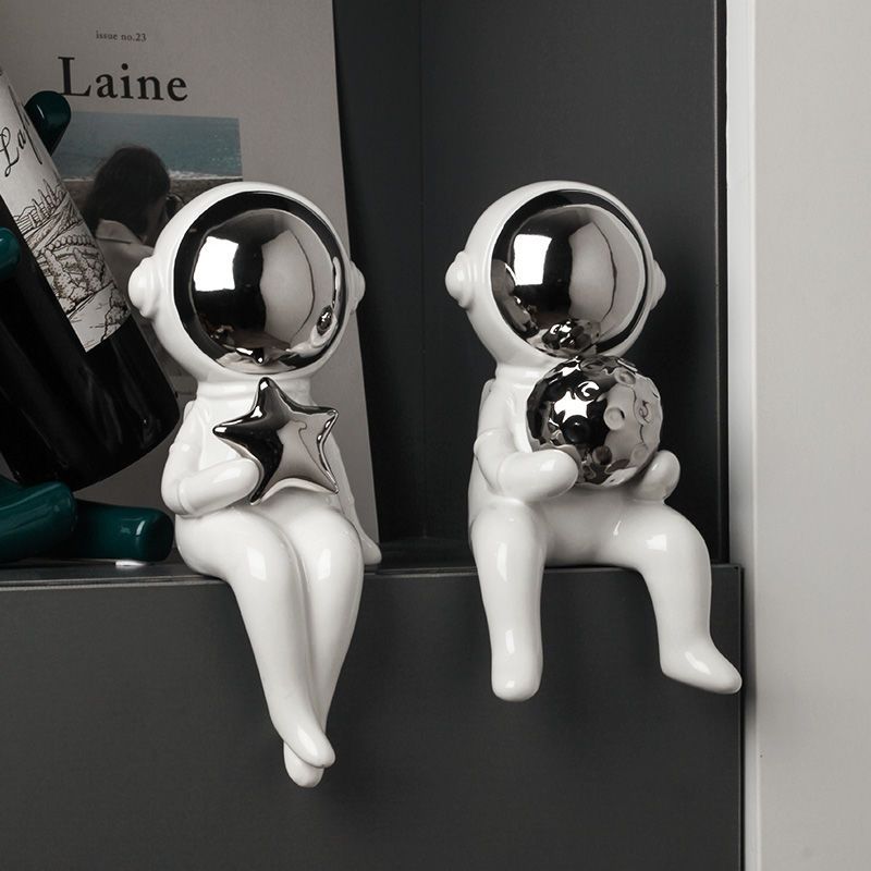 贝汉美创意宇航员太空人客厅电视柜酒柜装饰品摆件轻奢高档工艺品