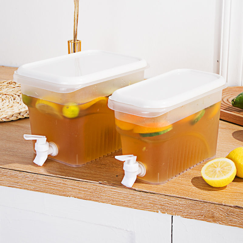 夏天冰水果汁桶冷水壶带龙头冰箱家用耐高温大容量6L冷饮水果茶壶