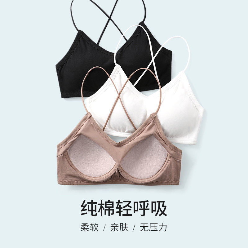 Ou Shibo tube top underwear thin section women's ultra-thin summer no steel ring beautiful back bra bra small chest gathered to prevent sagging