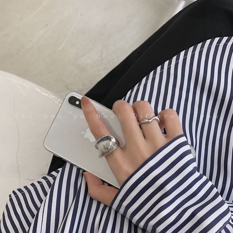个性设计戒指高级感套装时尚小众ins冷淡风开口简约食指戒指环女