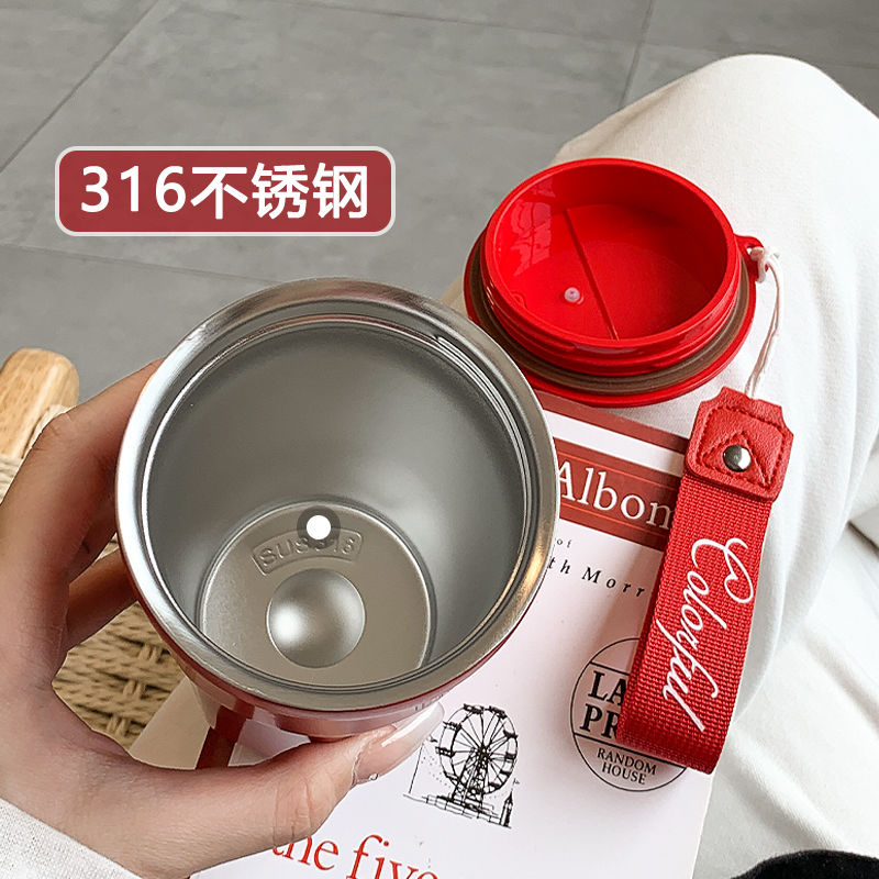 Simple water cup girls' high beauty net red coffee mug office students  new stainless steel cup