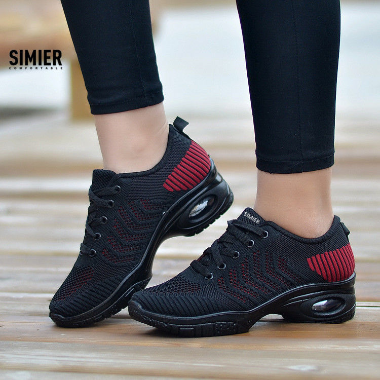Simier新款气垫减震运动女鞋夏季透气防臭跳舞鞋软底防滑妈妈鞋女