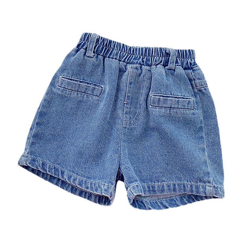 Chenma Children's Shorts 2023 Summer New Boys and Girls Simple Pocket Labeled Jeans Baby Korean Style Pants Trendy