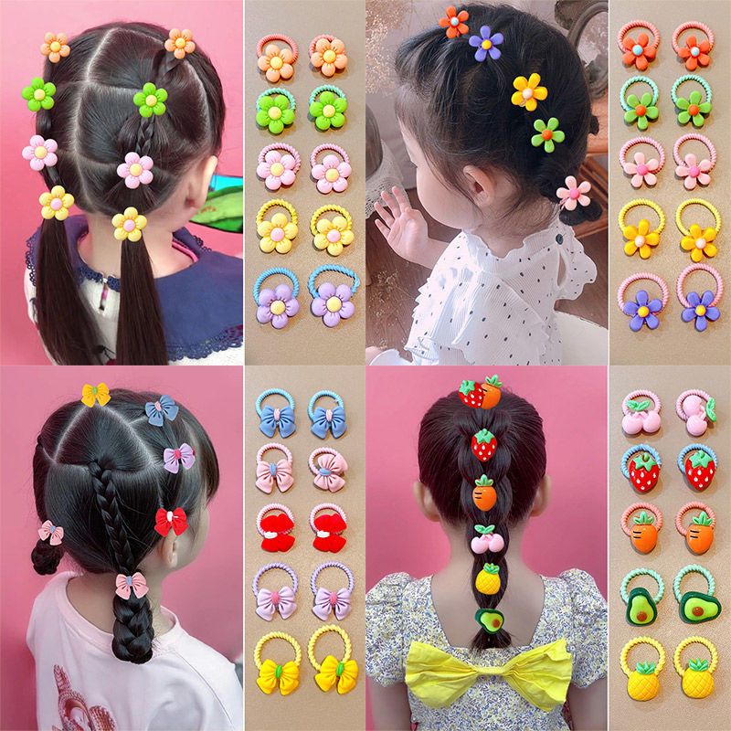 【80 pieces of rubber bands】Rubber bands for children's little girls tie a small pull and pull the head rope cute little princess does not hurt the hair head rope