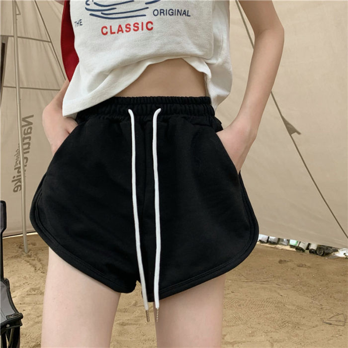 Wide-leg pants women's summer new loose and thin high waist large size outerwear casual yoga hot pants sports pants short pants