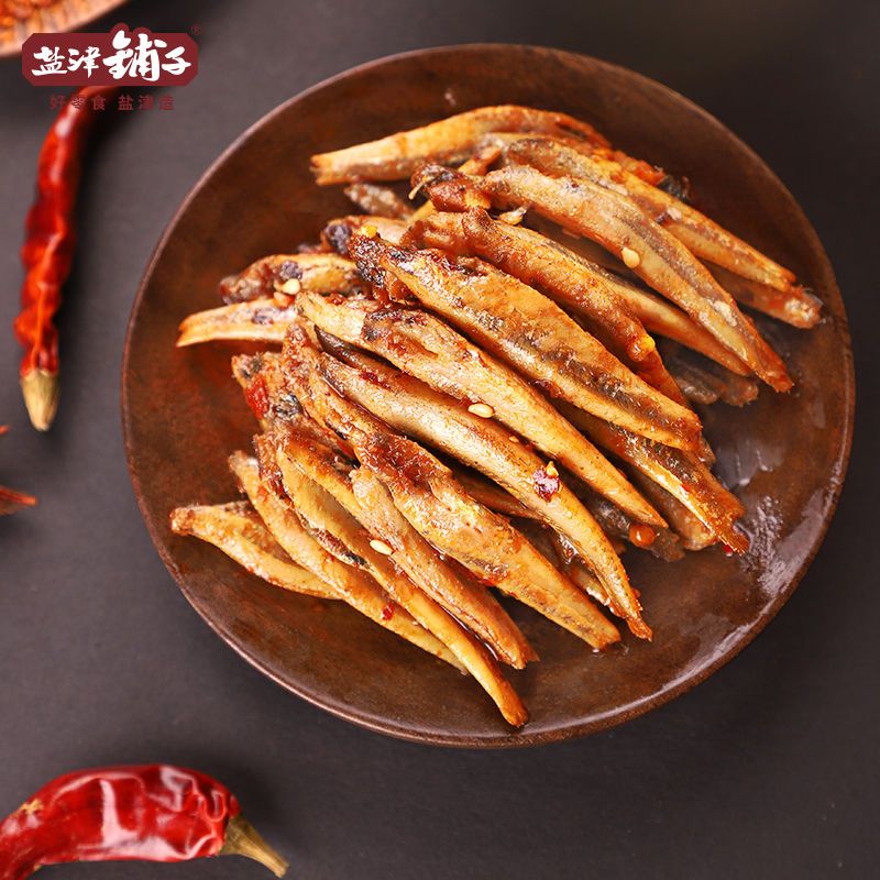 165893-盐津铺子小鱼仔银线鱼210g香辣糖醋零食小鱼干湖南风味零食毛毛鱼-详情图