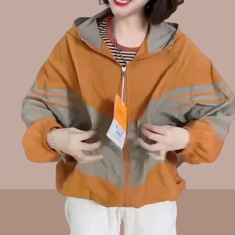 2023 summer new sun protection clothing women's large size short Korean version loose all-match breathable sun protection clothing hooded jacket