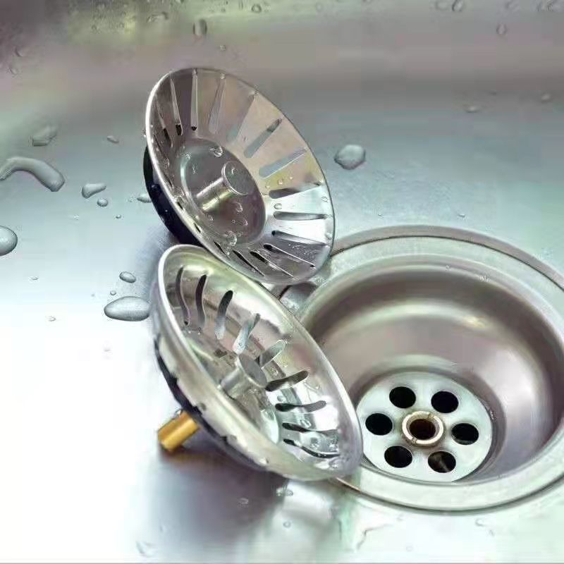 老式水槽下水器 厨房菜盆塞子 洗碗池防堵塞 水槽过滤网水池配件