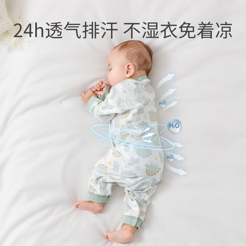 贝肽斯婴儿衣服纯棉薄款幼儿宝宝连体衣外出新生包屁衣装夏季睡衣