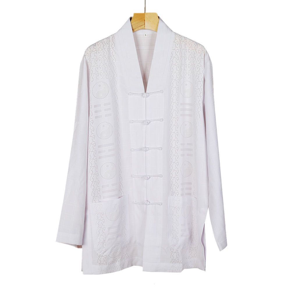 八卦短袖衣服裤子居士服练功服唐装道用品批发短褂长褂双龙法衣 detail 9