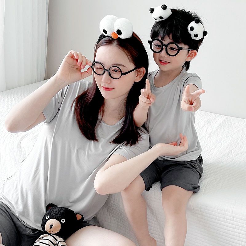 Modal children's pajamas for boys and girls in summer thin section short-sleeved home clothes for boys and girls air-conditioning suits