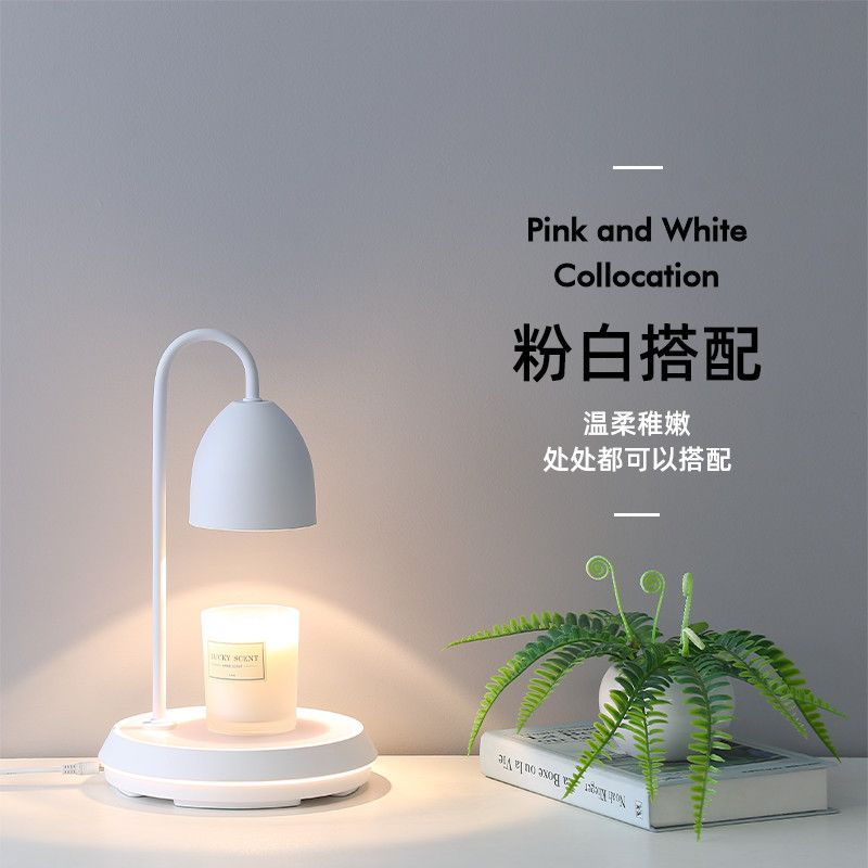 Flower aromatherapy melted wax lamp retro lily of the valley melted candle lamp smokeless gift-giving desk lamp bedroom sleep aid bedside lamp nightlight