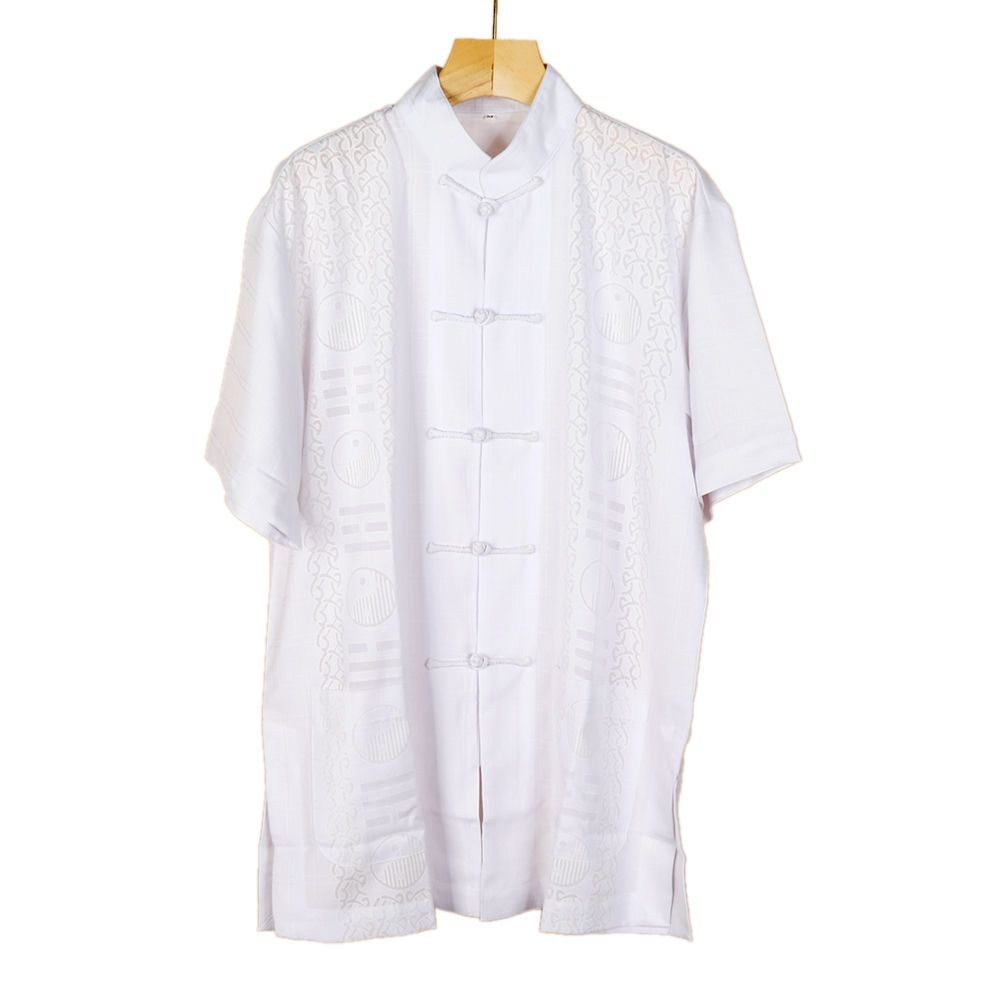 八卦短袖衣服裤子居士服练功服唐装道用品批发短褂长褂双龙法衣 detail 6
