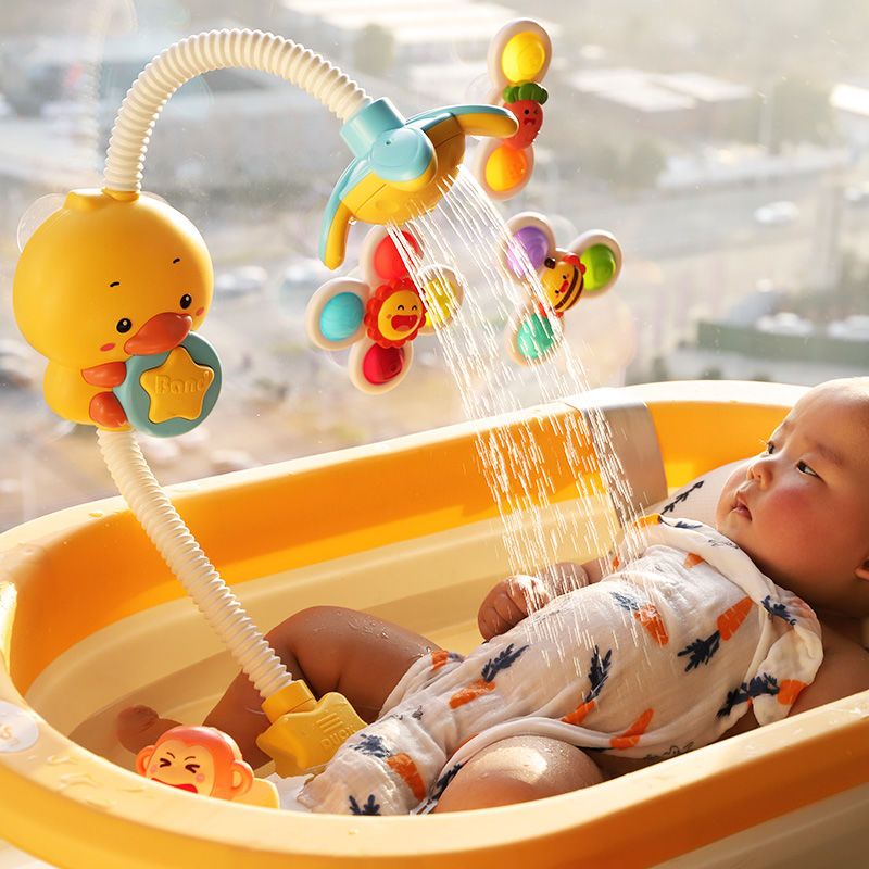 宝宝洗澡花洒婴儿小黄鸭戏水玩具喷头鸭子喷水儿童玩水神器女男孩