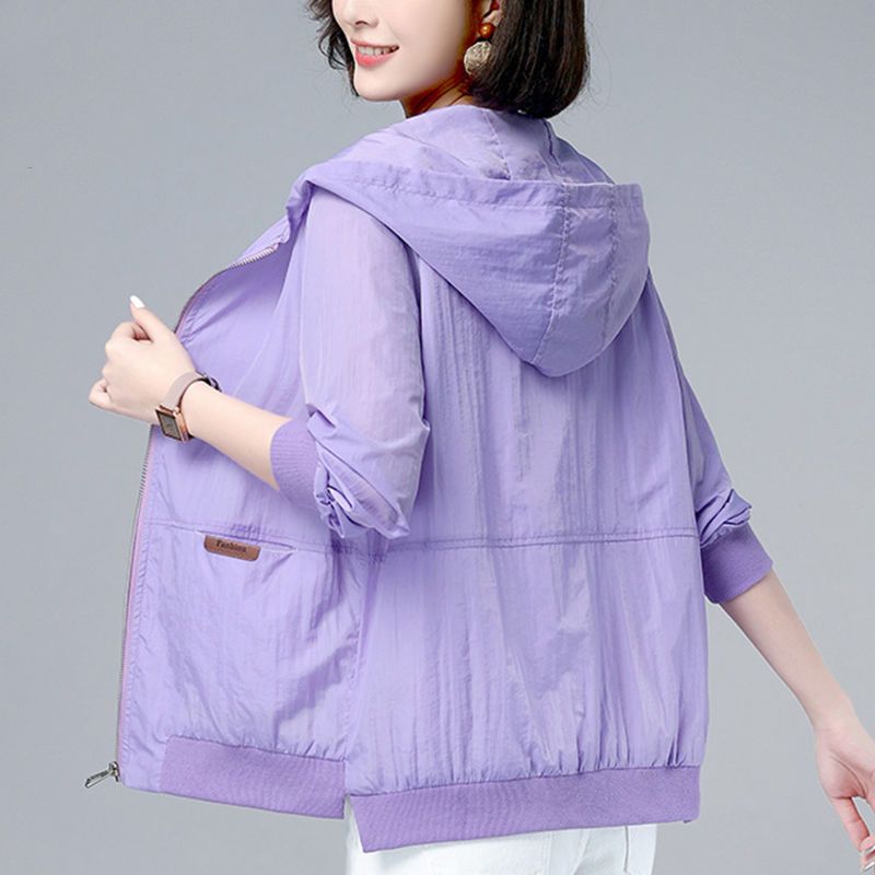 Sunscreen clothing women's short fashion thin coat 2023 new summer middle-aged mother loose age-reducing breathable sunscreen clothing