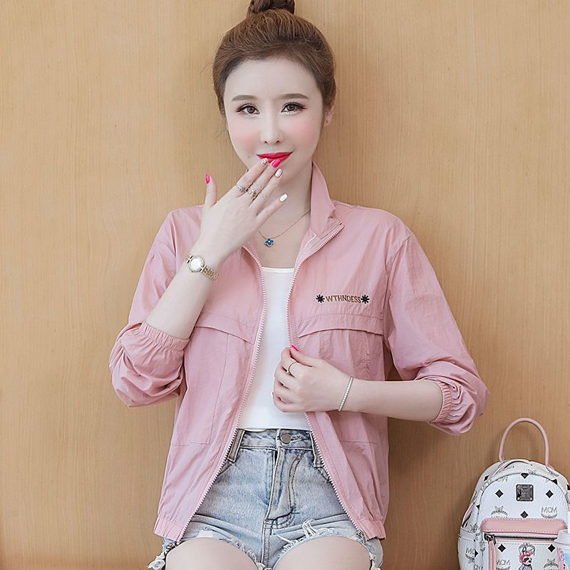 Small Summer Sun Protection Clothing Women's  New Summer Casual Jacket Thin Women's Short Versatile Baseball