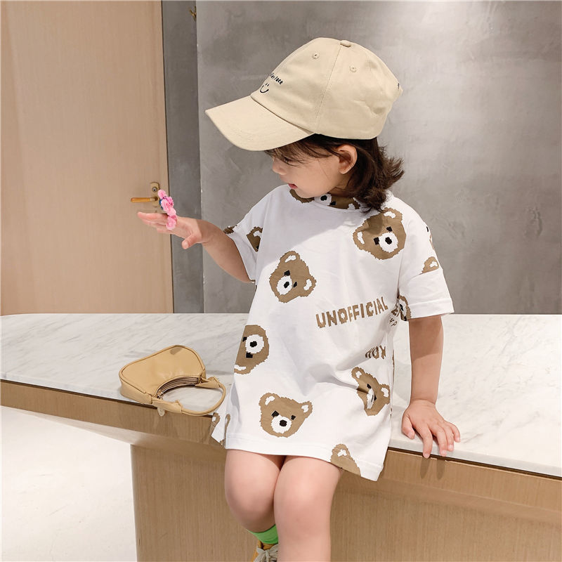 Girls' short sleeve T-shirt summer  new wide version foreign style summer children's T-shirt little girls' half sleeve top fashion