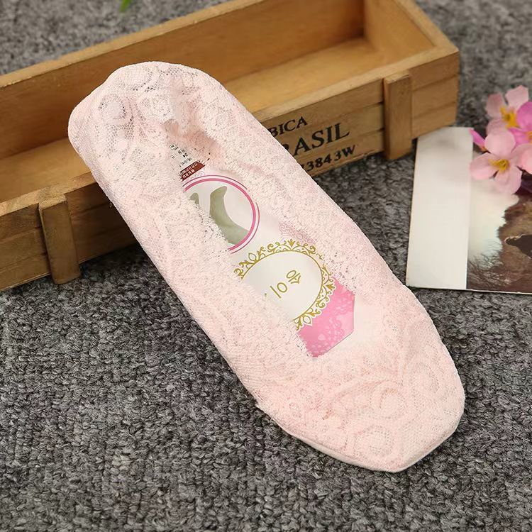 165776-蕾丝船袜女隐形短袜子低帮女夏季薄款防滑防臭不掉跟韩版棉底-详情图