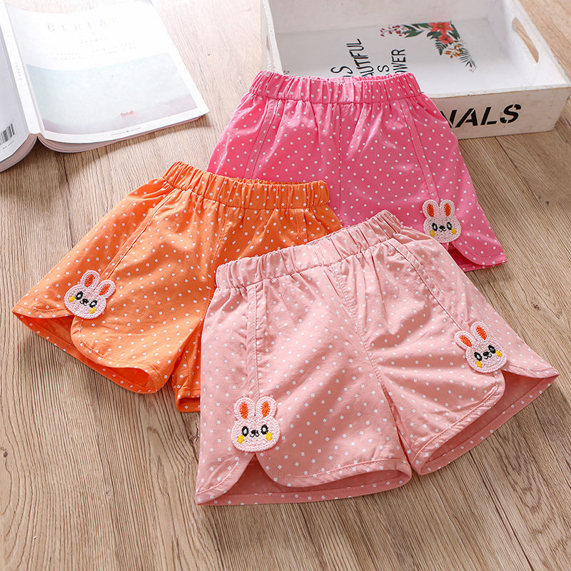 Baby summer shorts thin section children's foreign style casual beach pants thin section all-match girls' outerwear infant shorts