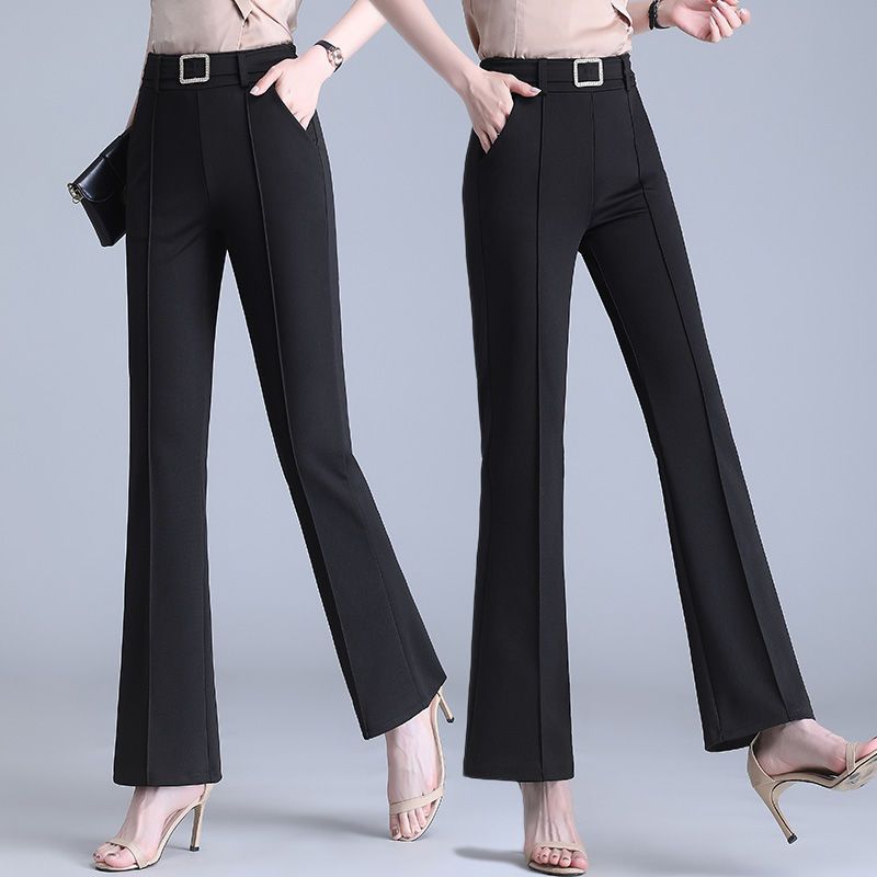  summer bell-bottoms women's high-waist slimming all-match suit pants women's straight drape wide-leg slim-fit casual trousers