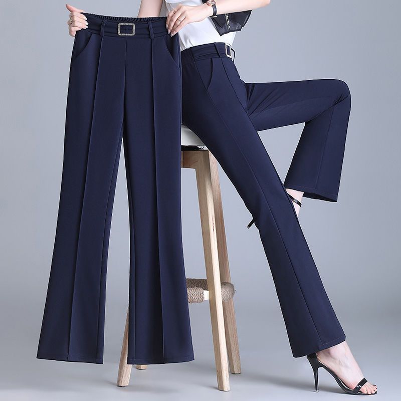  summer bell-bottoms women's high-waist slimming all-match suit pants women's straight drape wide-leg slim-fit casual trousers