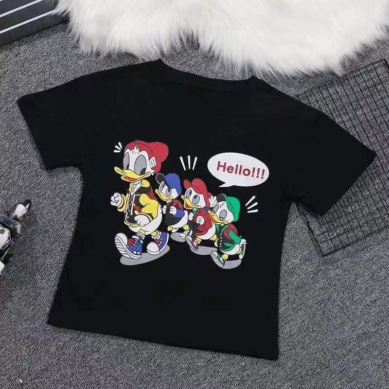 Girls' short-sleeved T-shirt summer new loose foreign style big children's cartoon half-sleeved primary school students' clothes bottoming top