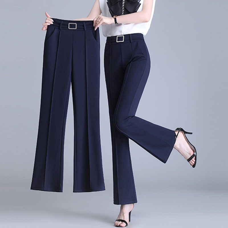  summer bell-bottoms women's high-waist slimming all-match suit pants women's straight drape wide-leg slim-fit casual trousers