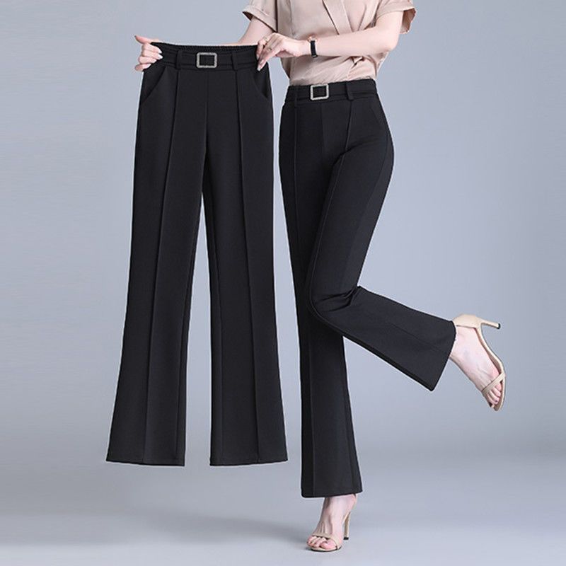  summer bell-bottoms women's high-waist slimming all-match suit pants women's straight drape wide-leg slim-fit casual trousers